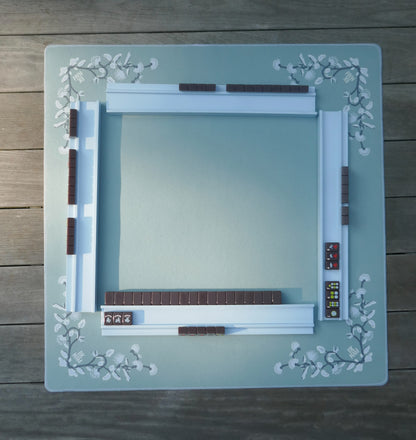 French Blue Felt Mahjong Mat