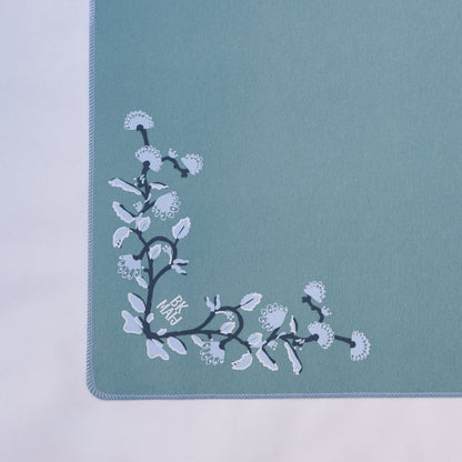 French Blue Felt Mahjong Mat