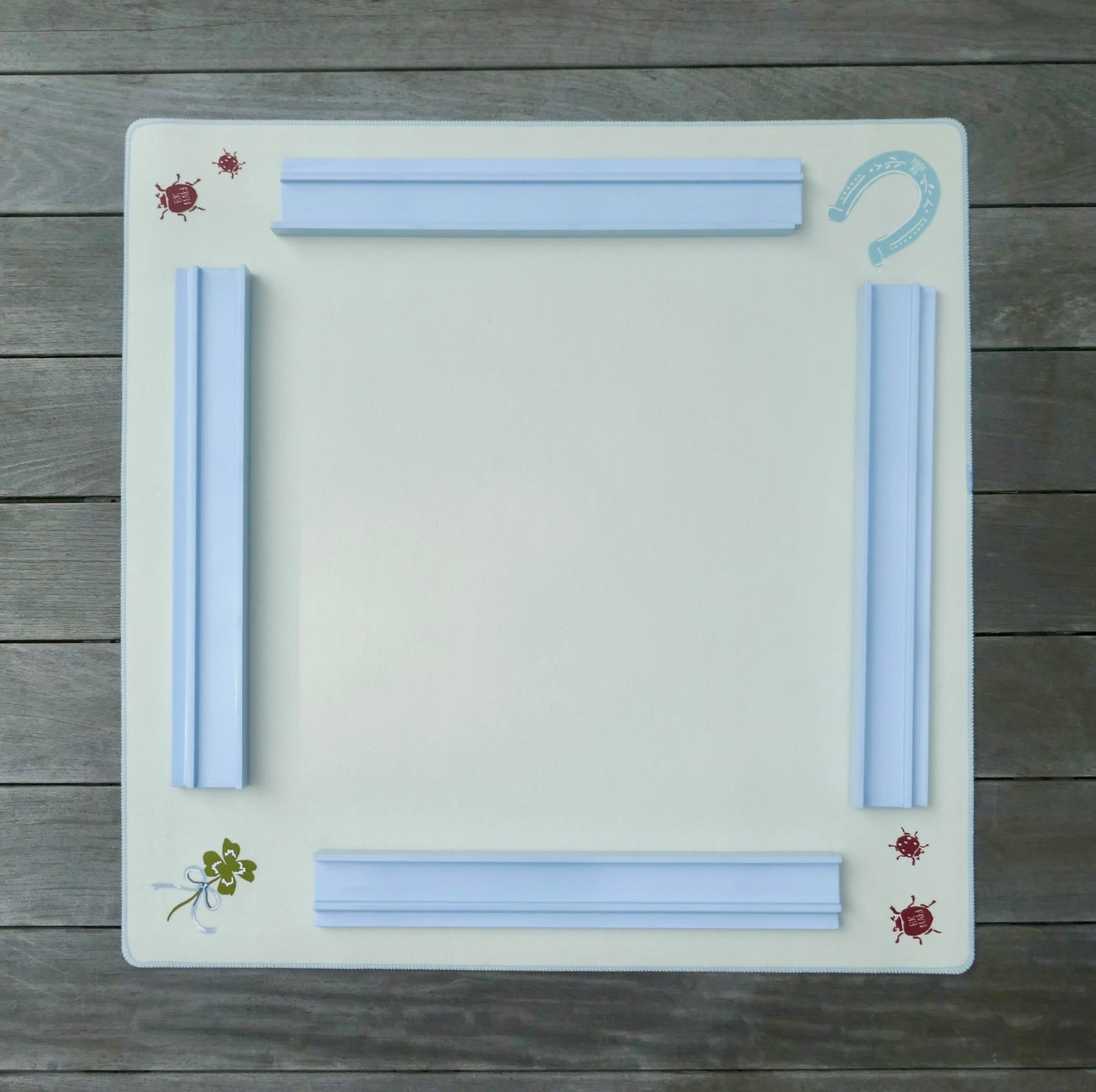 Cream Charm Felt Mahjong Mat