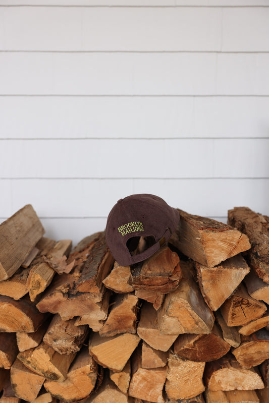 Flower Brown Corduroy Baseball Cap