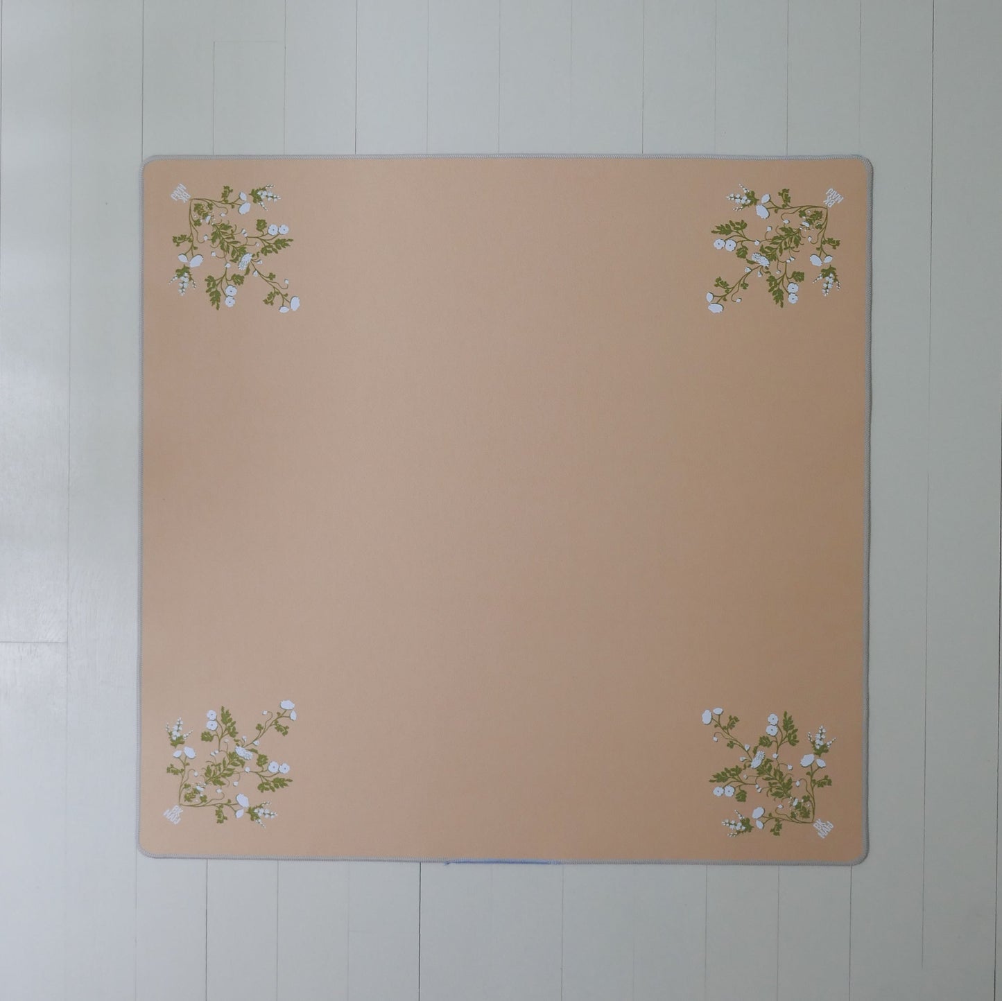 Camel Floral Felt Mahjong Mat