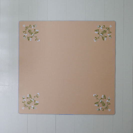 Camel Floral Felt Mahjong Mat