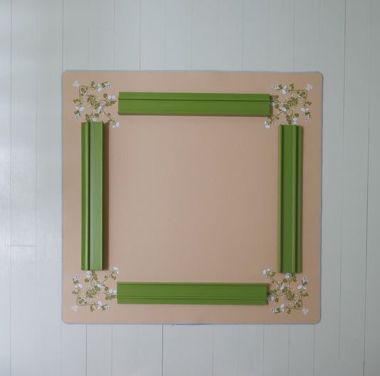 Camel Floral Felt Mahjong Mat